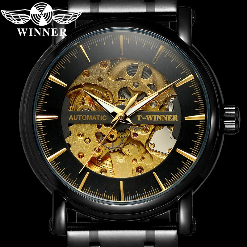 Часы наручные WINNER Мужские механические брендовые Роскошные в стиле милитари