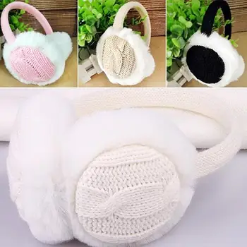 

Trendy Solid Color Soft Plush Earmuffs Women Girl Winter Warm Kint Earmuffs Earwarmers Ear Muffs Earlap Warmer Accessory Gift