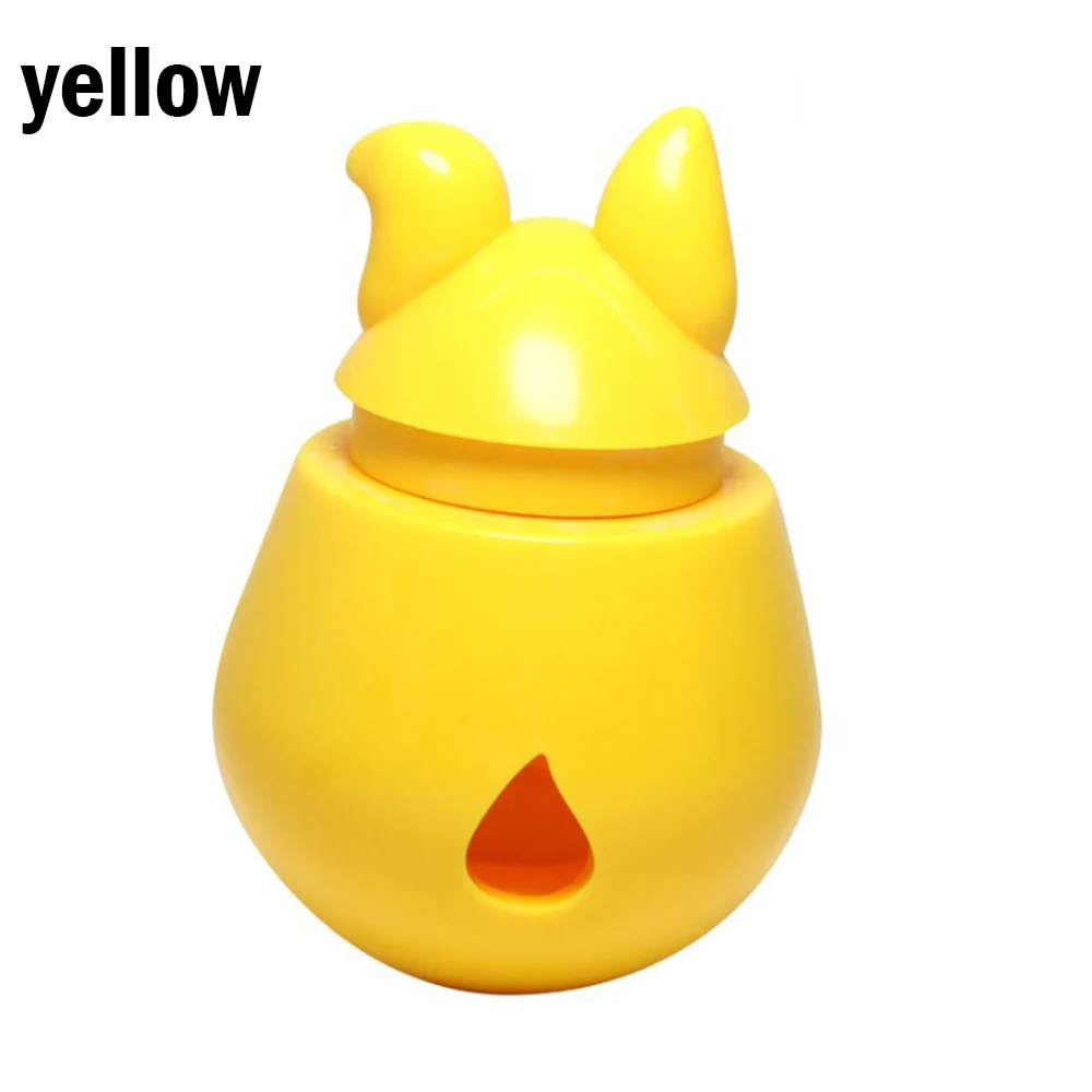 yellow Интерактивная игрушка для собак, кошек, IQ Treat Ball, умнее, игрушки для домашних животных, пищевой шар, дозатор для еды, для кошек, игры, тренировочные шарики, товары для домашних животных - Цвет: yellow