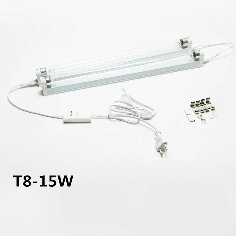 T8 15W x2 kit Таймер УФС-стерилизатор, бактерицидный светильник, генератор ультрафиолетового озона, кварцевый дезинфекция, деодор, трубка для удаления пыли, клещ - Мощность в ваттах: T8 15W x2 kit