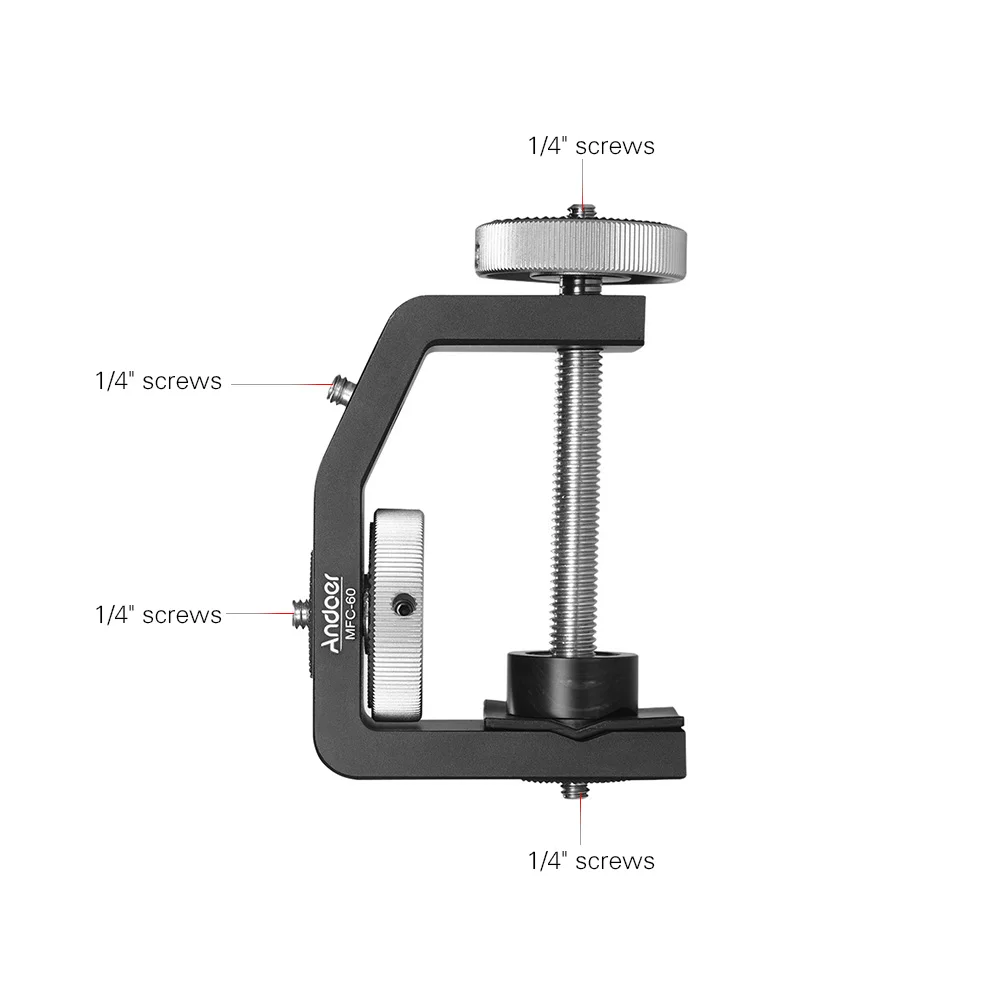 Andoer MFC-60 сверхмощный фотосъемка стол дерево зажим многофункциональный c-образный зажим Окно Стекло Зажим для камеры