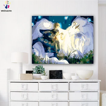 

DIY Colorings Pictures by Numbers with Colors Anime Illustrations Picture Drawing Painting by Numbers Framed Home Canvas 70x90