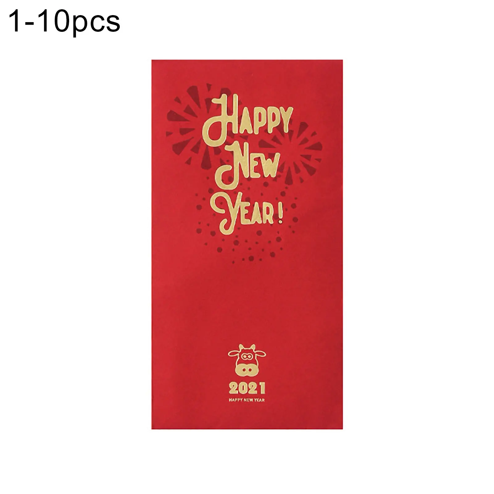 Details about   10Pcs Cow New Year Money Pouch Spring Festival Party Envelope Red Money T9F5 