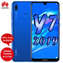 Глобальная версия HUAWEI Y7 DUB-LX1 смартфон с двумя sim-картами 3 Гб 32G Octacore 4000 мАч 6,26 дюйма Разблокировка для распознавания лица двойная камера ai