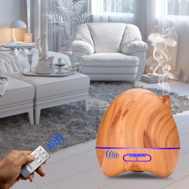 

300Ml Remote Control Essential Oil Diffuser Ultrasonic Air Humidifier Color Led Household Humidifier With Us Plug