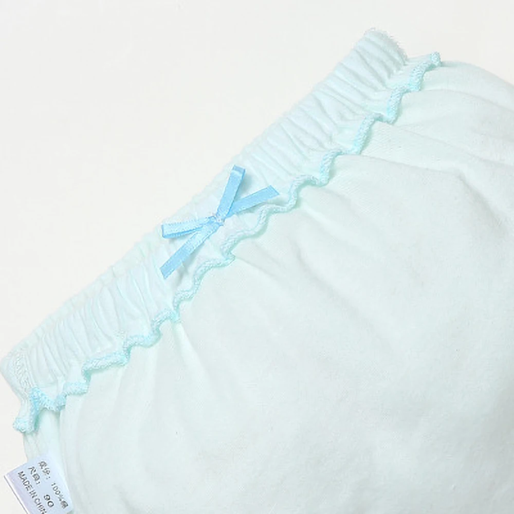 4 Piece/Pack Baby Underwear 100%Cotton Panties Baby Girl Solid color ruffled panties Newborn Striped polka dot panties 0-2 Y