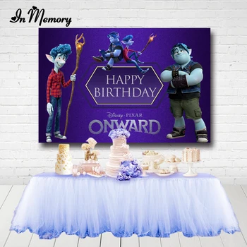 

InMemory 2020 New Movie Onward Backdrops Purple Elf Brothers Magic Kids Birthday Party Photography Backgrounds Custom Photocall
