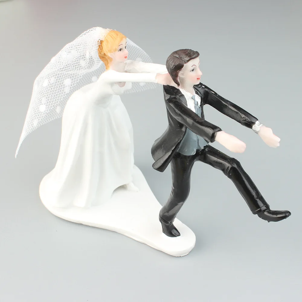 Figura Para Tarta De Boda Figura Novios Hipster Para Tarta Boda - Resina 14  Cm Dekora Decoración Pastel Boda Moderno, image size:1000x1000