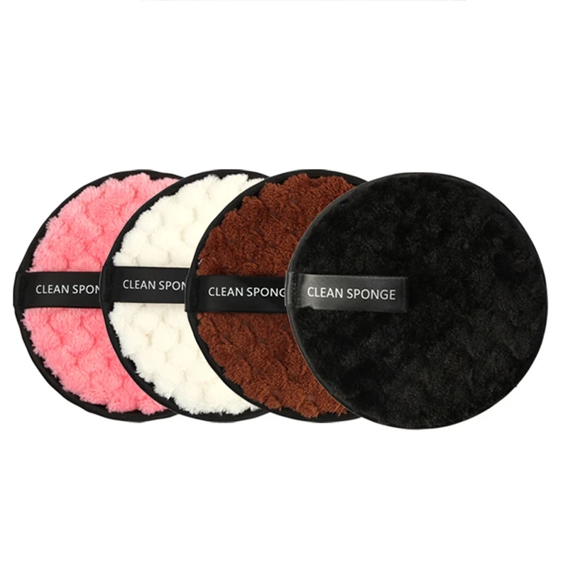 Cloth-Pads Makeup-Remover Lazy-Cleansing-Powder Microfiber Reusable Plush-Puff