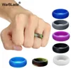 WarBLade Men 8mm Silicone Rings Hypoallergenic Flexible Sports Antibacterial Wedding Rubber Bands Women Silicone Finger Ring 2