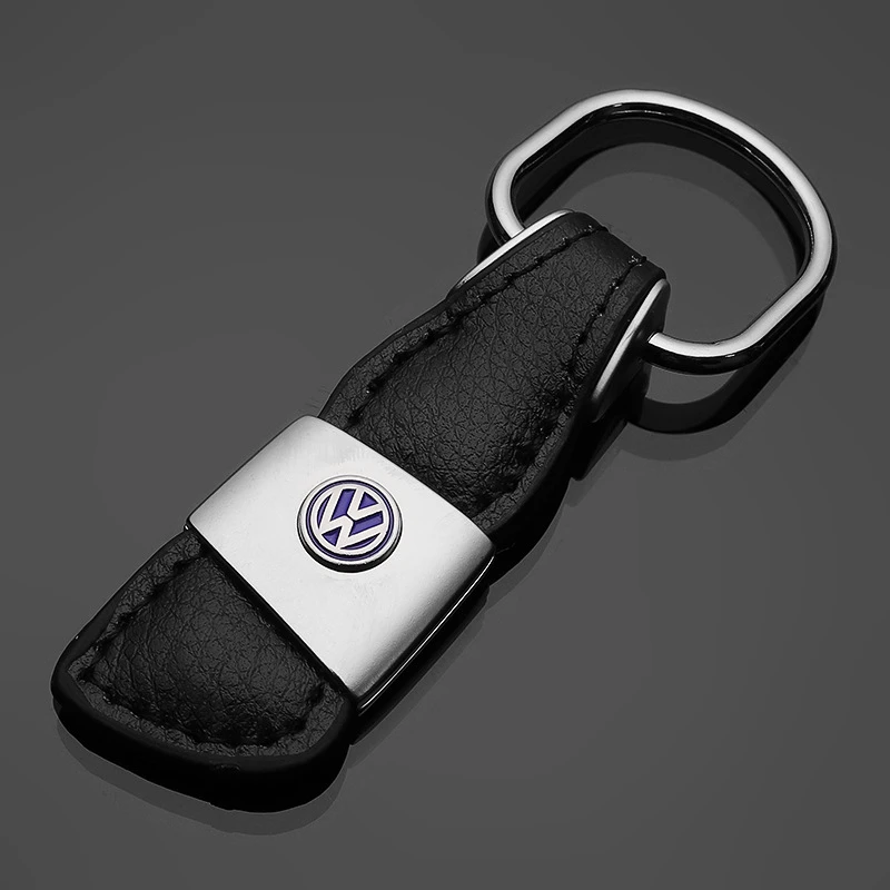 

2019 Metal Leather Key Chain car styling keychain брелок для ключей автомобиля chaveiro para carro キーホルダー フォルクスワーゲン