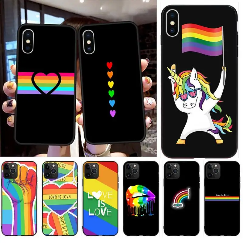 Гей лесбиянок ЛГБТ Радуга Прайд чехол для телефона iPhone 11 pro XS MAX 8 7 6 6S Plus X 5S SE 2020 XR |