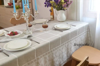 

New Nordic cotton linen tablecloth, modern minimalist table desk tablecloth,high-end table flag decoration