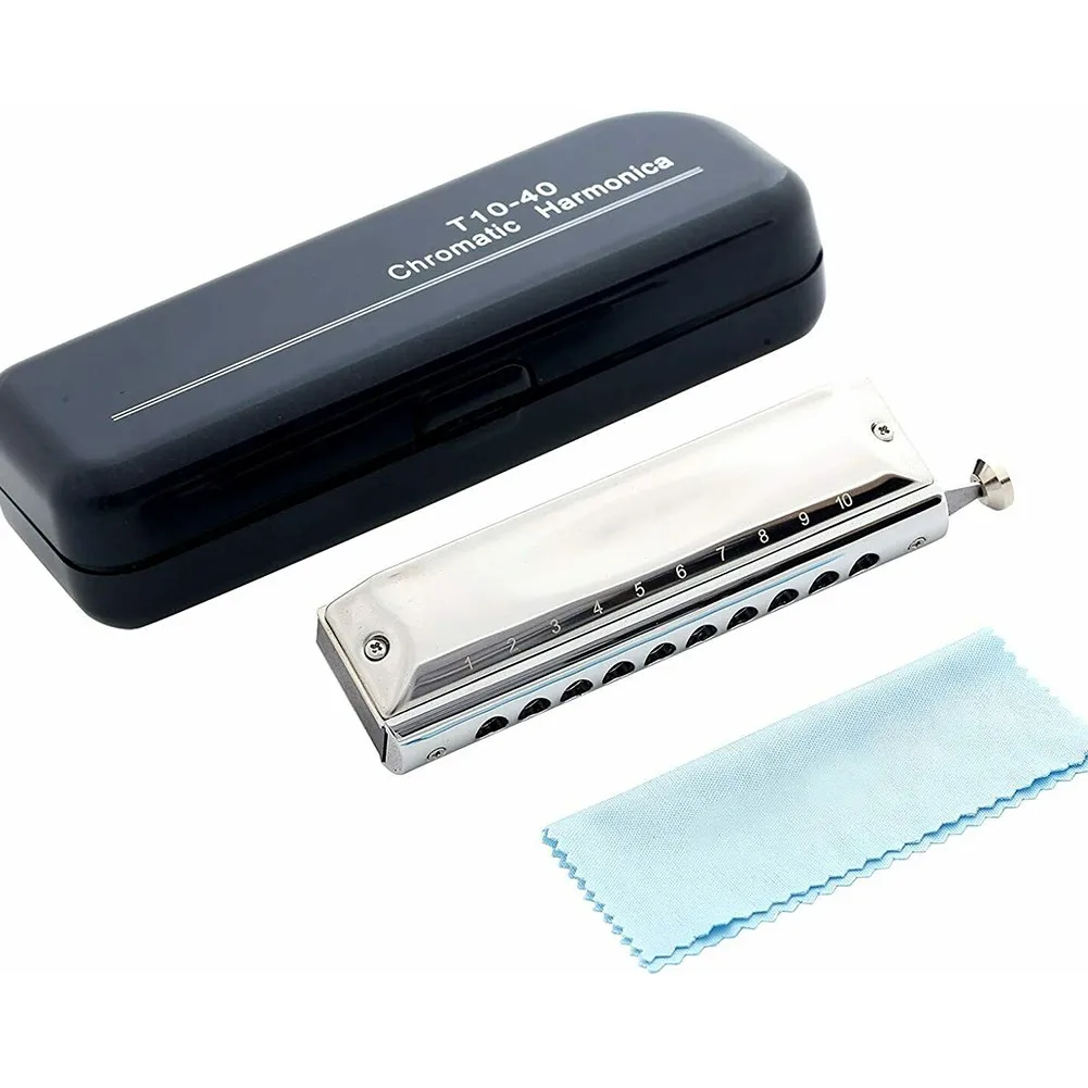 Профессиональная Хроматическая гармоника Easttop с 10 отверстиями 40 оттенков
