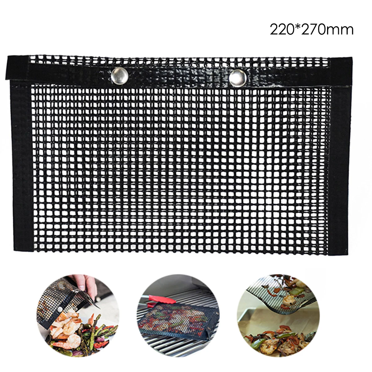 

Reusable BBQ Baking Bag Heat-Resistant Baking Sheet Mat Pad Simple Non-Stick Grilling Mesh Bag For Outdoor Picnic Cooking BBQ