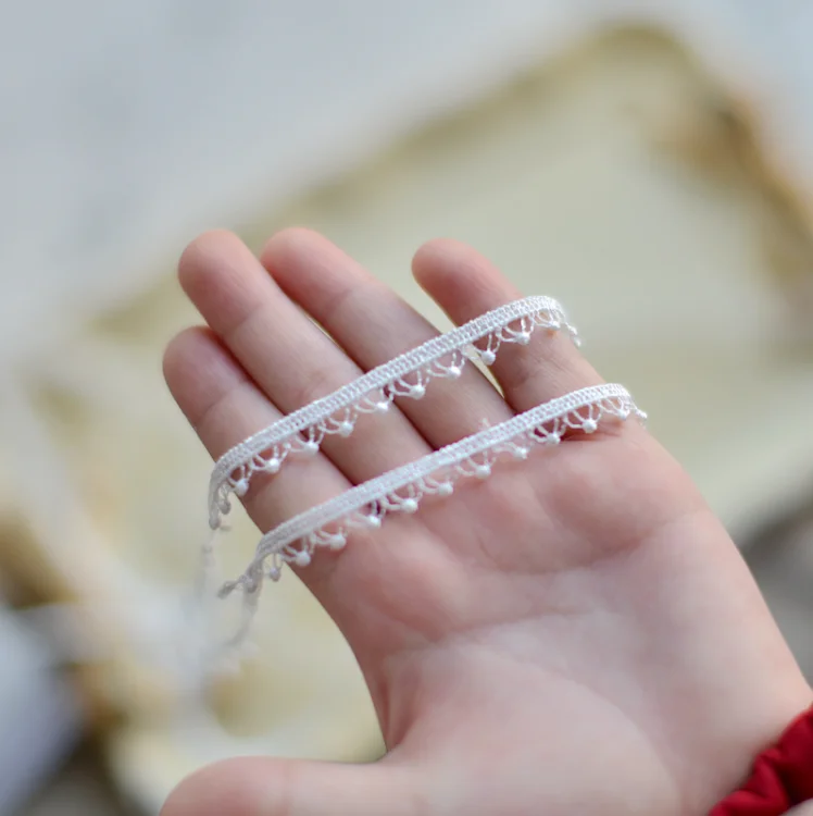 Lace Ribbon Lace Garment Accessories Lace Sewing Supplies Lace Decoration Lace Accessories Lace Sewing Accessories 3 Meters White Water Soluble Lace Applique Trim Embroidery Flower Lace Ribbon DIY Clothing Dress Sewing Decor 6mm