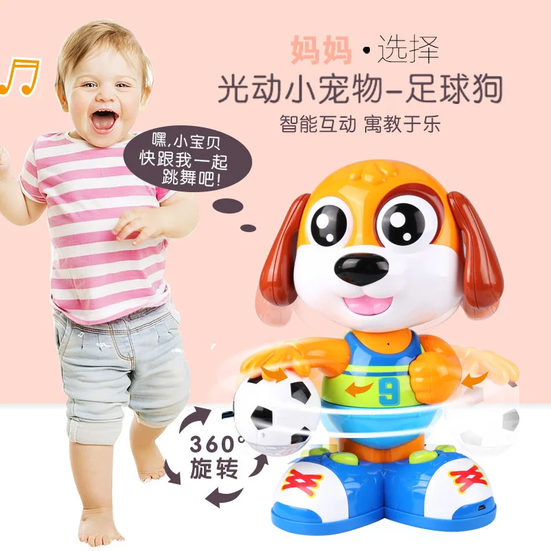 

Goldman Intelligent Early Childhood Football Dog Will Dialogue Singing Dancing Electronic Story Music Robot Dog Pet Dog Toy
