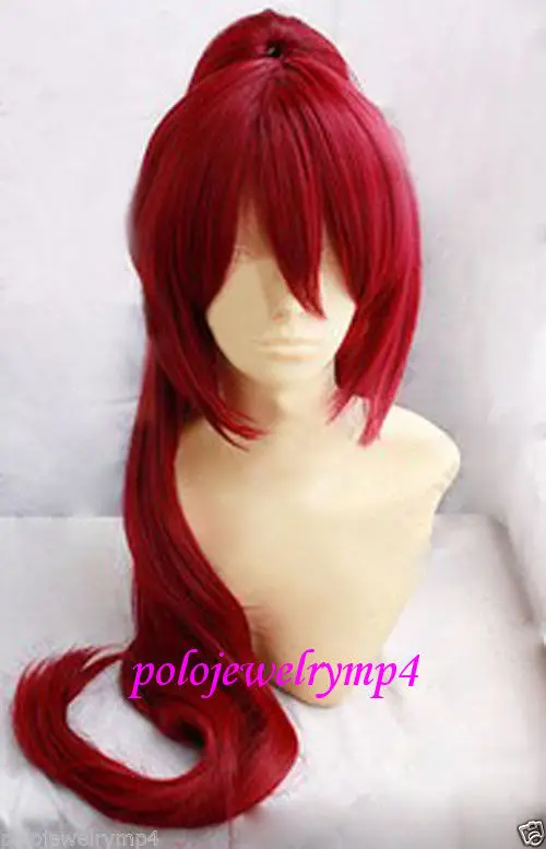 Горячие Жаростойкие вечерние волосы&gt Новый парик Cos Puella Magi Мадока Kyoko Сакура