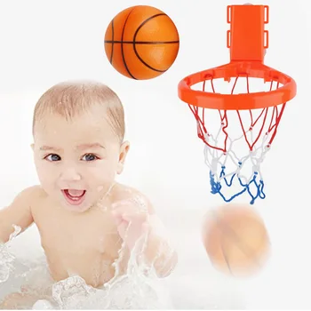 

Kids Bath Toy Basketball Hoop Balls 2 in 1 Design Play Set 3 Balls Bathtub Shooting Game Toy with Strong Suction Cup and Tape