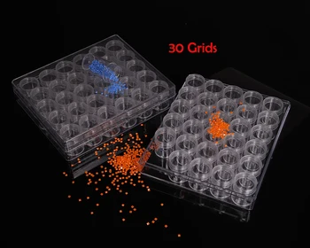 

Good Plastic Diamond Painting Accessories with Bottles Container Storage Box Diamant Painting Holder Daimond painting Box 30pcs