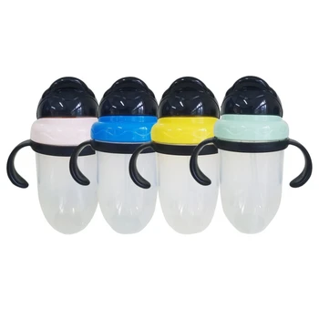 

2019 Baby Leakproof Feeding Bottles Training Drinking Straw Bottle Kids Silica Gel Handle Sippy Cup #9