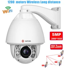 IMPORX – caméra de surveillance dôme PTZ IP hd 5MP/30X (1KM), haut parleur sans fil, avec suivi automatique et microphone intégré, Zoom x30, SONY IMX 335