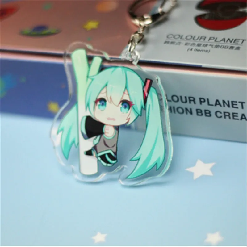 5 стилей аниме Hatsune брелок Мику из акрила, логотипы марок машин, брелок для ключей, автомобильные аксессуары, брелок для автомобиля цепи 18652 - Цвет: 3