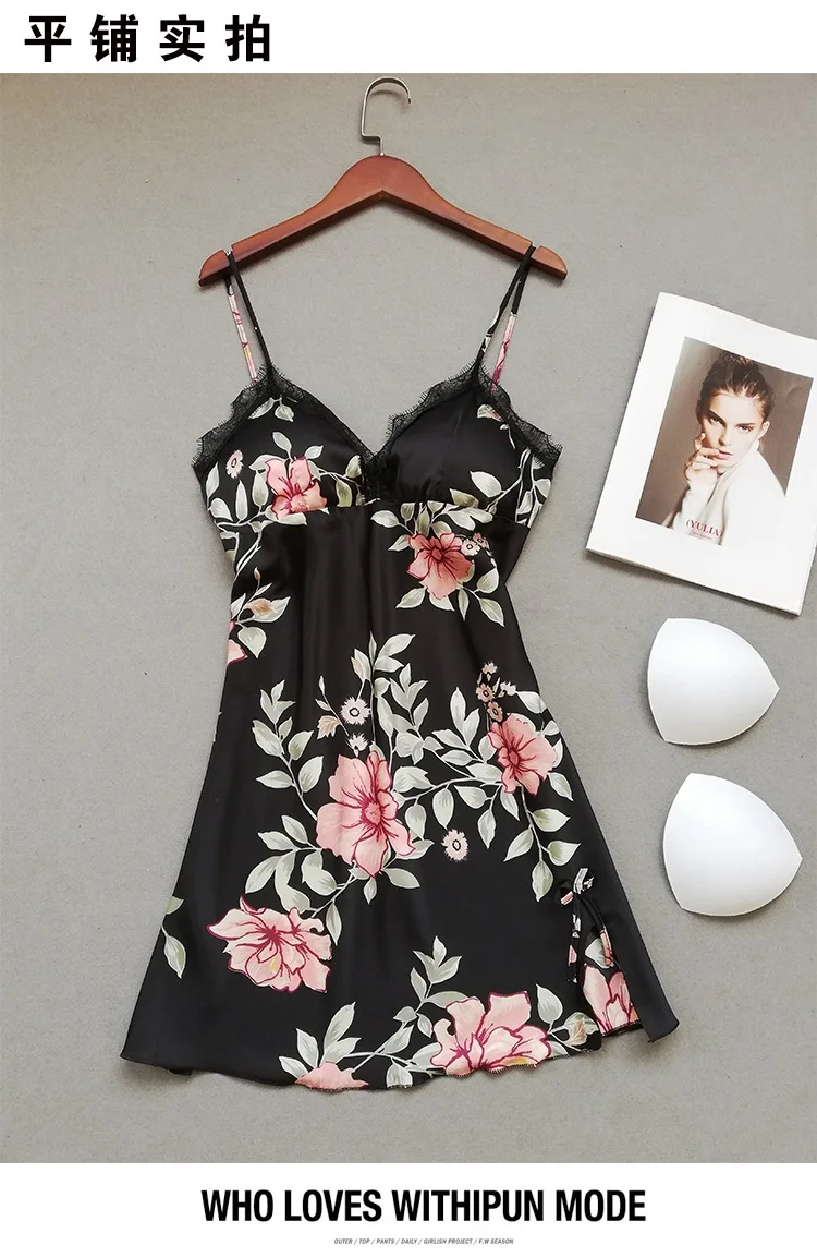 Autumn New Style Viscose Nightgown Women's Simple Natural Thin Short Skirt Pajamas Casual Comfortable Women's Home Wear