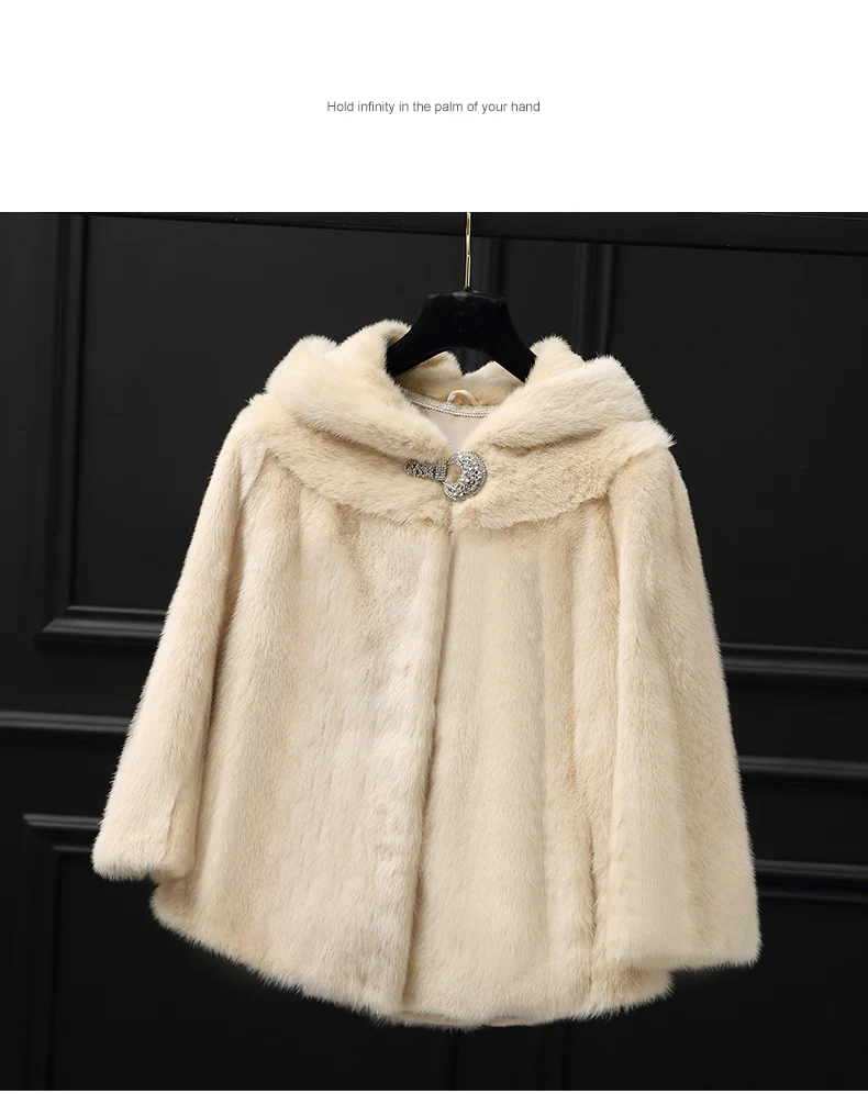 women's winter clothing outerwear coats real natural Ms. whole mink water mink coat hooded mink coat short paragraph 1021