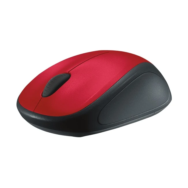 Мышь Logitech M235 красный/черный оптическая(1000dpi) беспроводная USB2.0 для ноутбука(2but