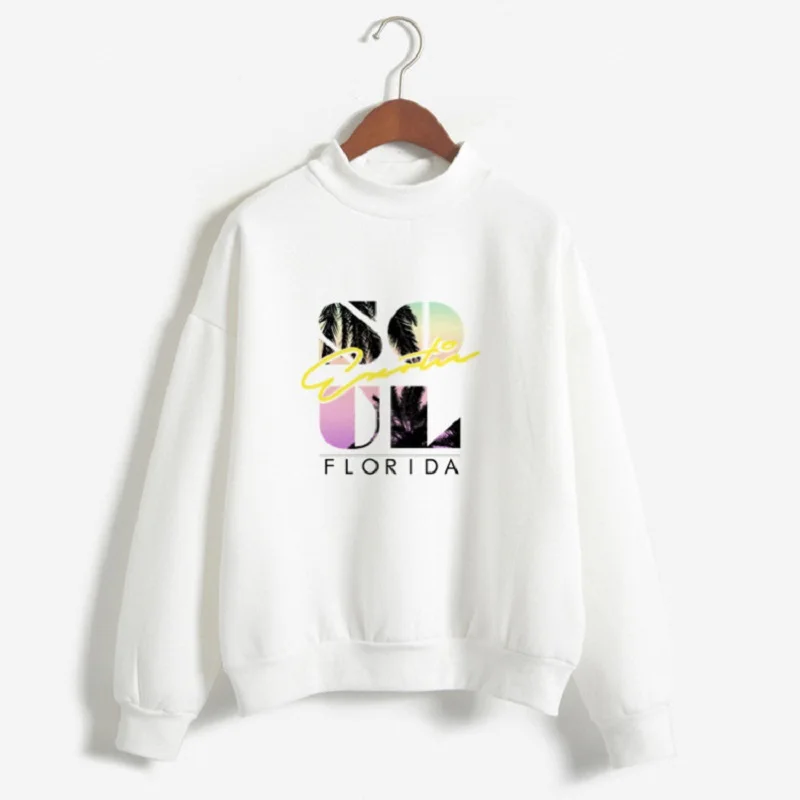 Spring 2020 Women White Sweatshirts Loose Fashion Streetwear Long Sleeve O-Neck Yellow Sweatshirt Ladies Print Tops Pullover |
