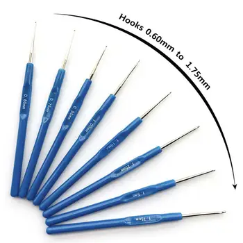 

Knitting Needles Hooks Knit Crochet 8PCS Kit Skincare Metallic Sewing Weave Tool Craft Patchwork