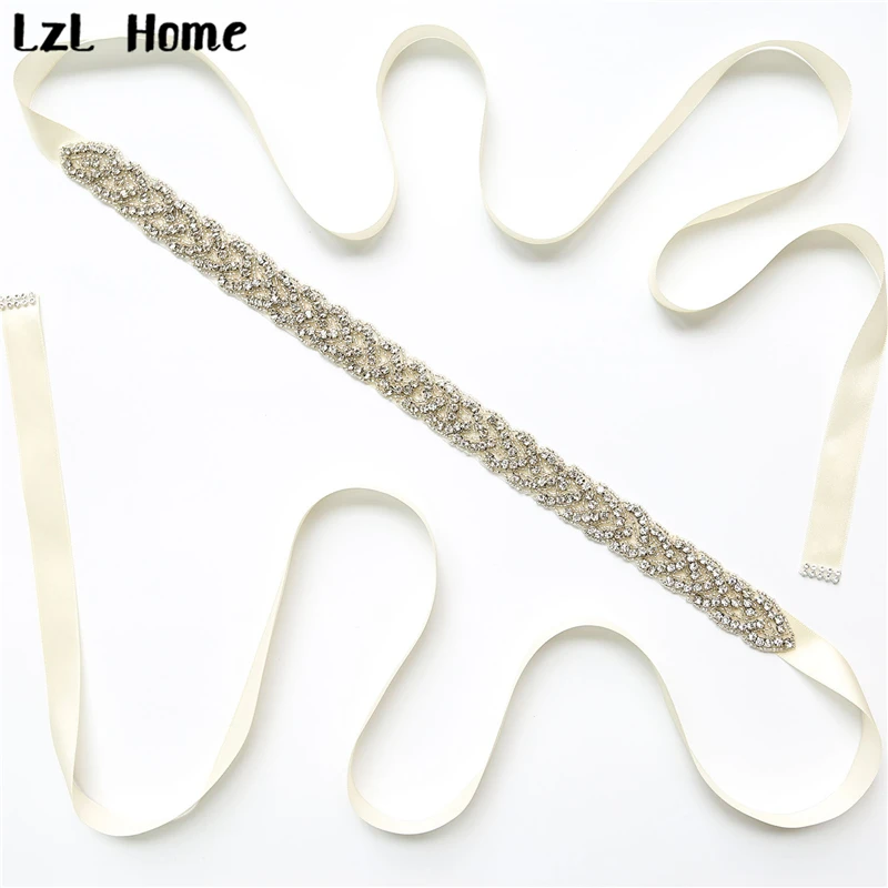 LzL Home Women's rhinestone belt handmade wedding accessories bridal belt best-selling bridal party white rhinestone bridal waistband bridal garter belt