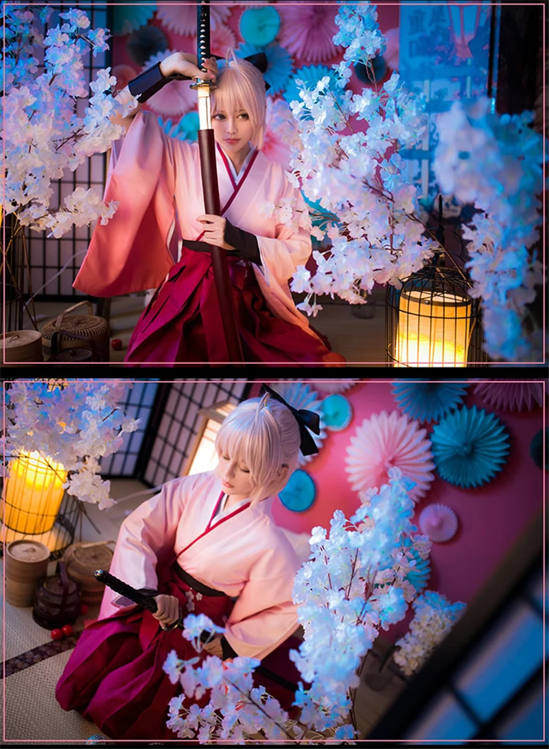 Аниме Fate Astolfo костюм моряка Okita Souji Кимоно Одежда для выступлений женская униформа аниме одежда унисекс