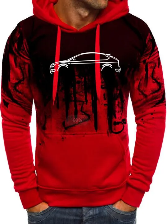 2020 new Gradient color Mens Hoodies Brand Clothing FORD FOCUS ST 225 MK2 RS INSPIRED CLASSIC CAR S-5XL | Мужская одежда