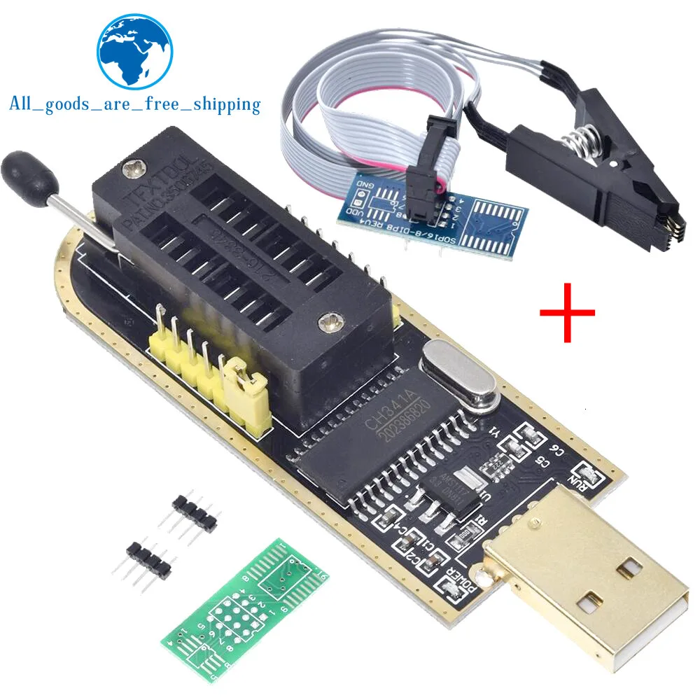 TZT CH341A 24 25 Series EEPROM Flash BIOS USB Programmer Module + SOIC8 SOP8 Test Clip For EEPROM 93CXX / 25CXX / 24CXX DIY KIT|electronic smart|bios programmerelectronic driver - AliExpress