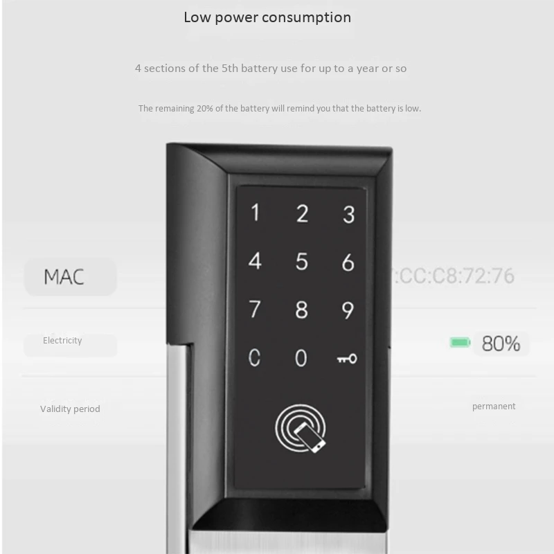 Безопасный умный дверной замок Wifi TTLock приложение электронный дверной замок интеллектуальные дверные замки контактный экран цифровой пароль Умный Замок