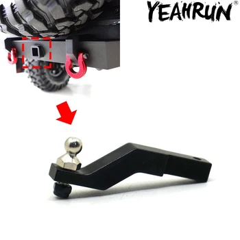 

YEAHRUN CNC Aluminum Tow Trailer Drop Hitch Receiver Black For RC TRAXXAS TRX-4 Crawler