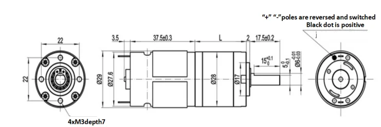 28MM 385 24V Planetengetriebe Miniatur-DC-Reduktionsmotor mit Drehzahlregelung, Geräuscharm, Kleiner Motor – Detail 4