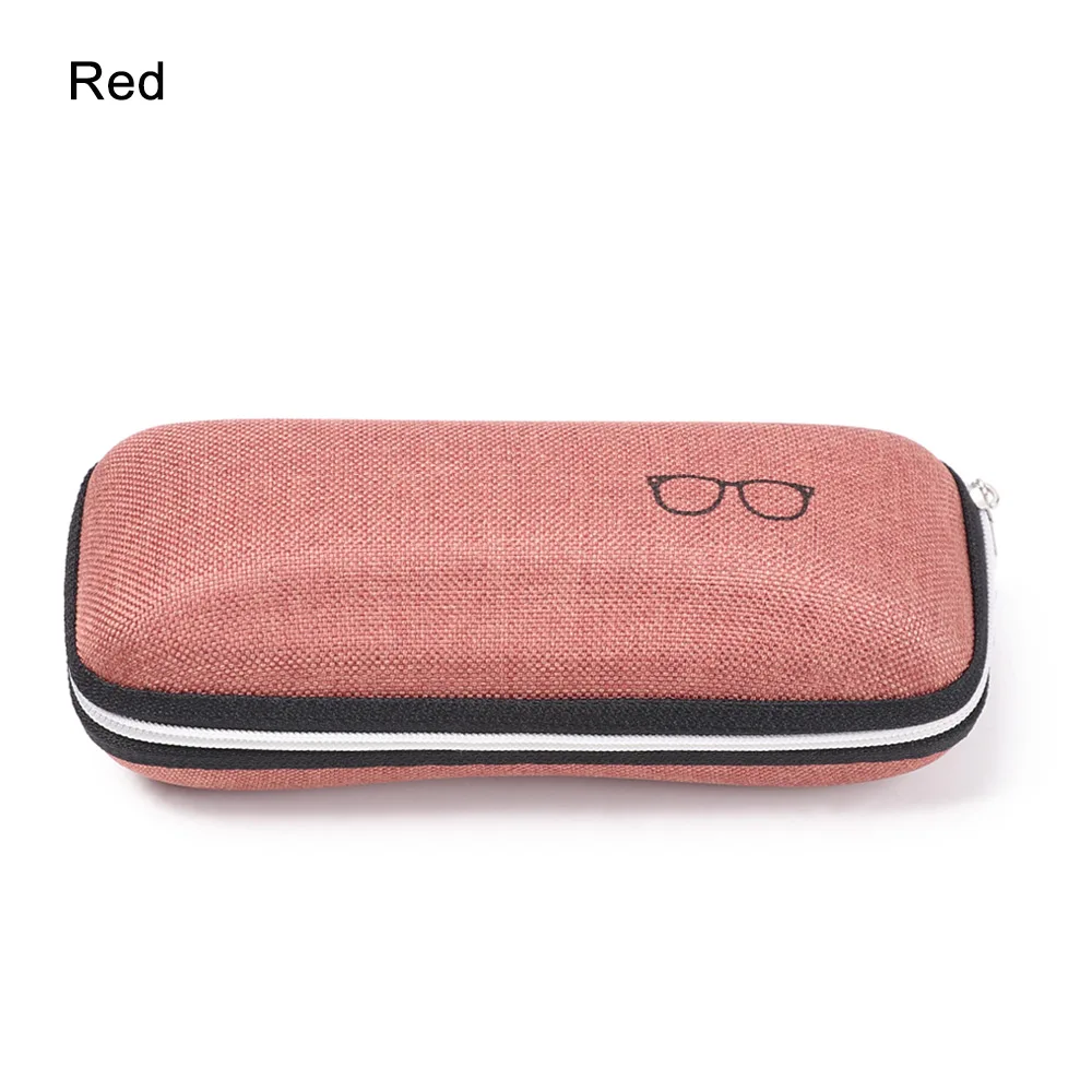 red Переносной защитный чехол для солнцезащитных очков s, чехол для женских очков на молнии, футляр для путешествий, Жесткий Чехол для очков - Цвет: red