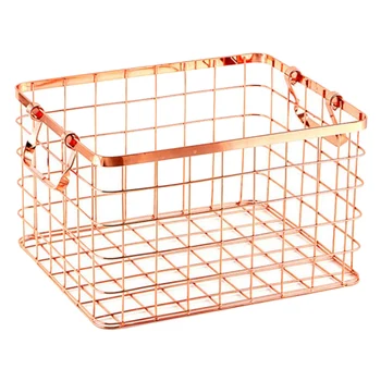 

Metal Wire Dirty Clothes Basket Laundry Storage Bin Baskets with 2 Handles