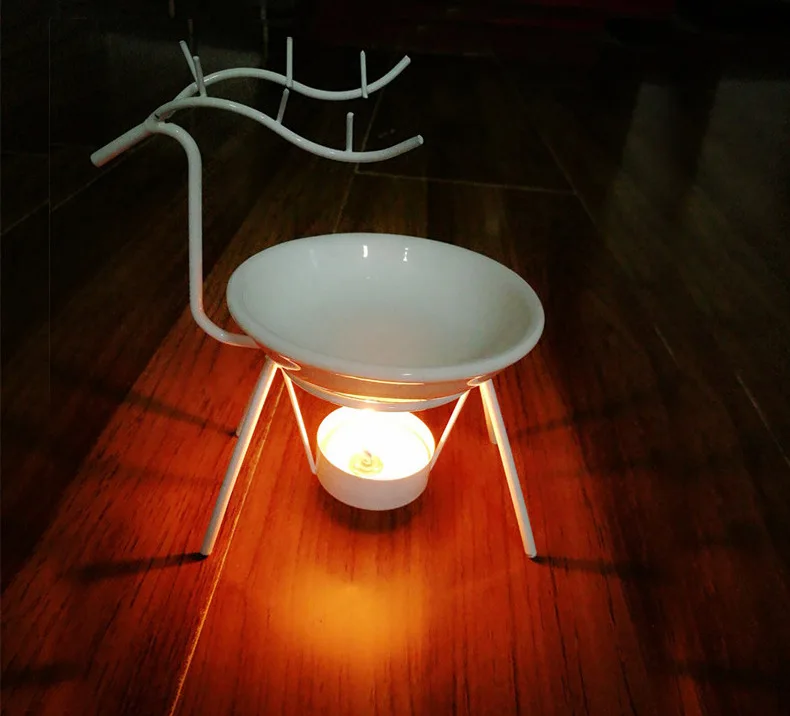 Wholesale Creative New Products Happiness Deer Iron Art Incense Holder jing you lu Iron Art Candlestick Indoor Aromatic