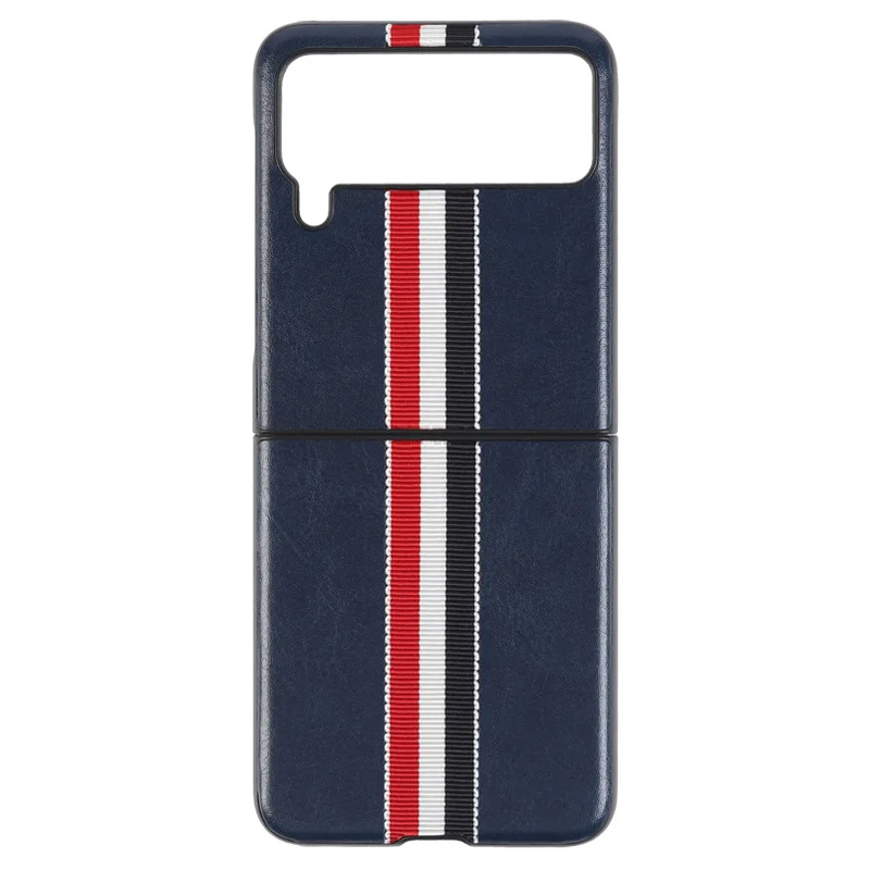 case for galaxy z flip3 2021 Fashion stripe Litchi grain Cross pattern case for Samsung Galaxy Z Flip 3 Cover Anti-knock luxury leather Cases for Flip3 case for samsung z flip 3