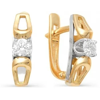 

Master brilliant earrings with 2 diamonds in red gold