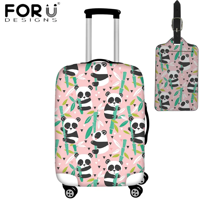 FORUDESIGNS аксессуары для путешествий 2 шт./компл. Чехол для багажа детская панда бамбуковый чемодан Защитные чехлы для 18-32 дюймов багажник чехол