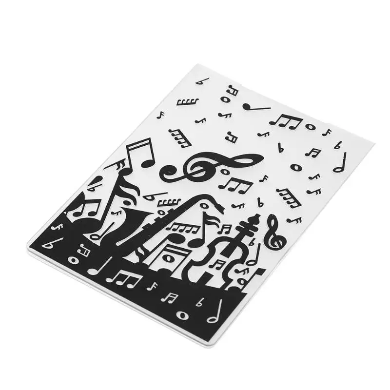 1Pcs Plastic Stencil Musical Note Embossing Folder Leaves Star Template For Scrapbooking DIY Album Card Decor
