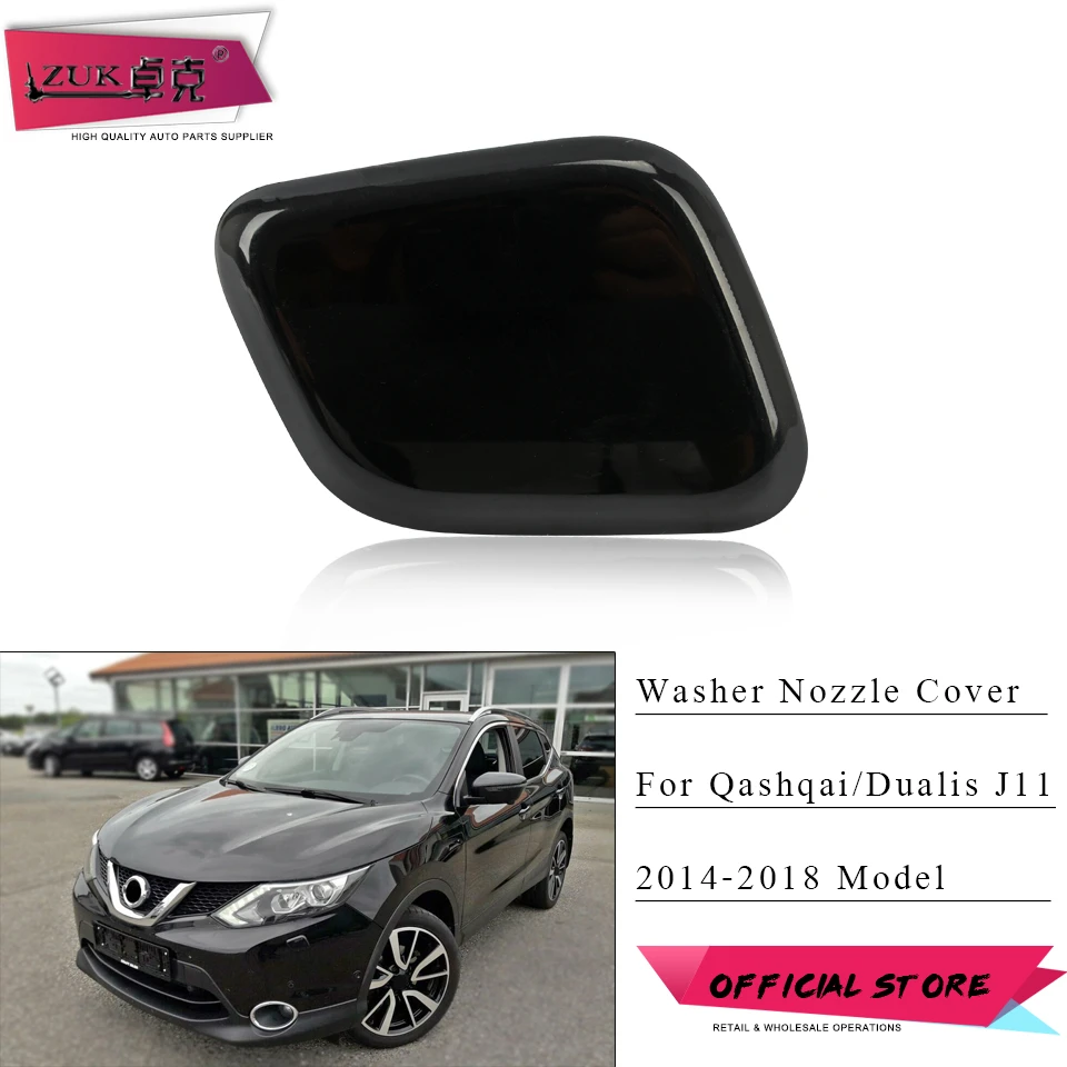 Zuk Front Bumper Headlight Washer Nozzle Cover For Nissan Qashqai Dualis J11 2014 2018 Headlamp Water Spray Jet Cap Unpainted Windscreen Wipers Aliexpress