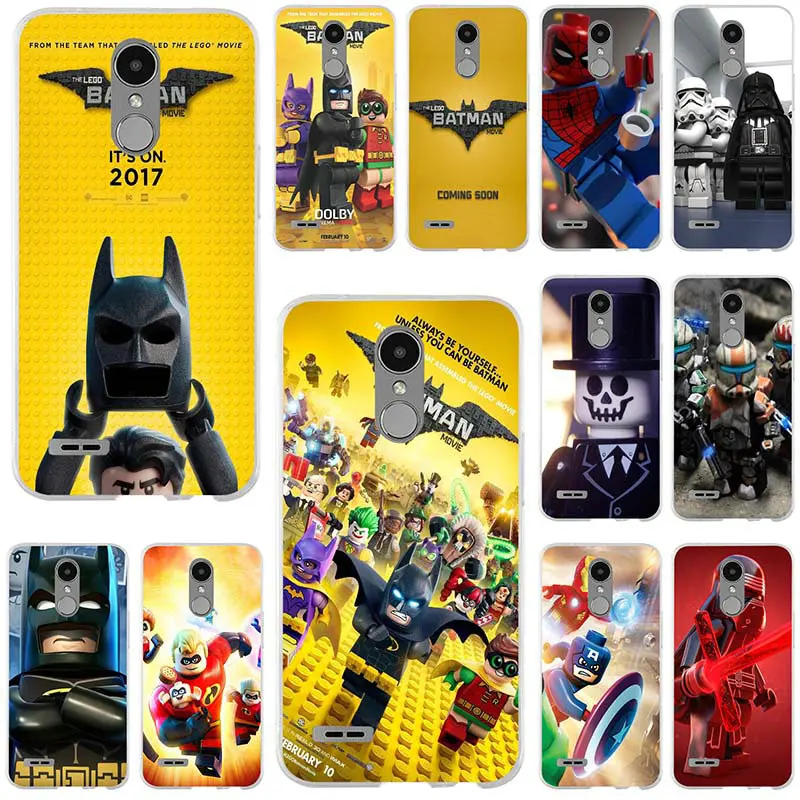

Soft Silicone tpu Phone Cases for LG K4 K7 K8 K10 2017 V10 V20 V30 G2 G3 Mini G4 G5 G6 Stylus Nexus 5X Marvel Legos Superheroes