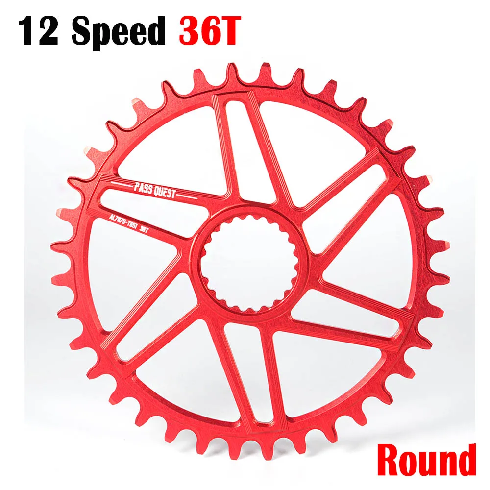 RoundRd36T 12 скоростная сеть MTB кольцо горный велосипед цепь 28T 30T 32T 34T 36T 38T 40T Овальный Круглый для boost M7100 M7130 M8100 M9100 - Цвет: RoundRd36T