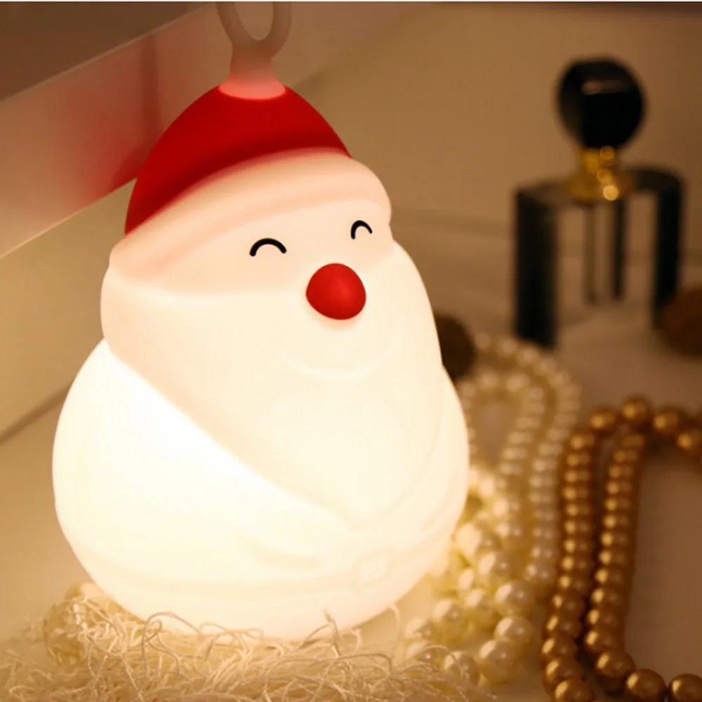 

Santa Claus Colorful Night Light Charging Remote Night Light 7 Colors Touch Sensor Night Light Bedside Lamp Christmas Gifts